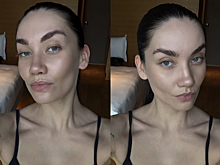 Модель Карина Истомина без макияжа снялась в топе с глубоким декольте