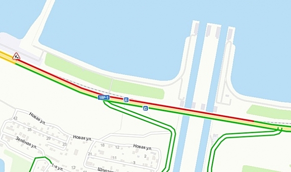 На мосту через Волжскую ГЭС по дороге в Волгоград образовалась пробка