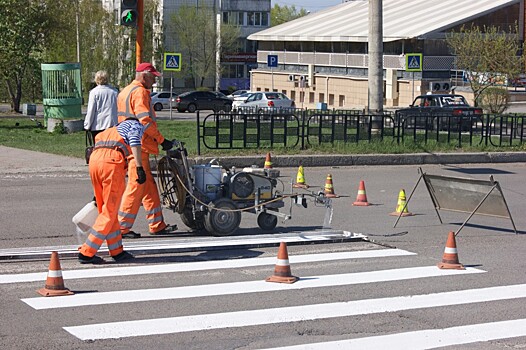 В Лосиноостровском районе ко Дню знаний полностью обновили дорожную разметку перед учебными и дошкольными учреждениями