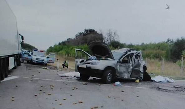 Грузовик протаранил «Рено» на воронежской трассе: водитель и пассажир погибли