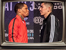 Дэвис нокаутировал Санта Круса в бою за титулы WBA в двух весовых категориях