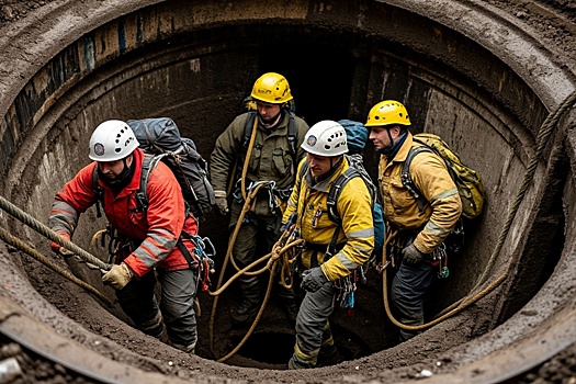 В Петербурге спасатели достали живым со дна шахты метро упавшего в нее монтажника