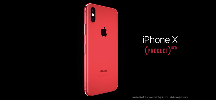 Появился классный концепт красного iPhone X PRODUCT(RED)