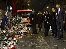 Олланд и Обама почтили память жертв теракта в Париже