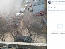 Двор на Витебском проспекте залило горячей водой