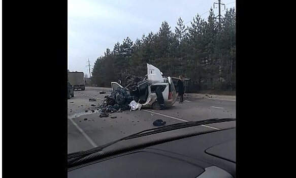 Последствия смертельного ДТП в Липецкой области попали на видео