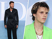 Дэвид Бекхэм с младшим сыном Крузом посетил показ Dior