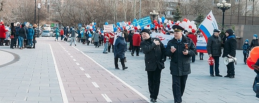 В Тюмени прошла первомайская демонстрация