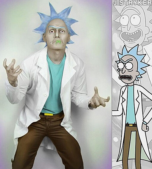 Безумный ученый Рик из американского комедийного научно-фантастического анимационного сериала "Рик и Морти".