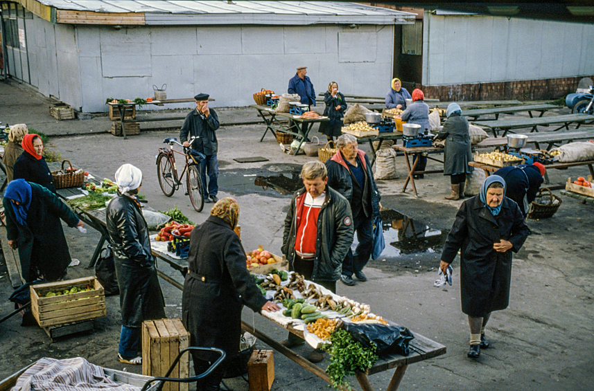 Городской рынок города Городец, 1989 год