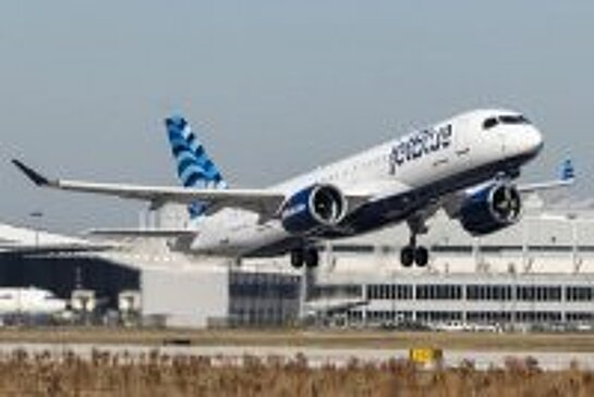 Первый Airbus A220-300 для JetBlue Airways  начал испытательные полеты