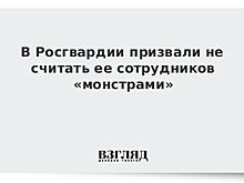 В Росгвардии призвали не считать ее сотрудников «монстрами»