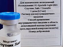 Вакцина "Спутник Лайт" зарегистрирована в Индии