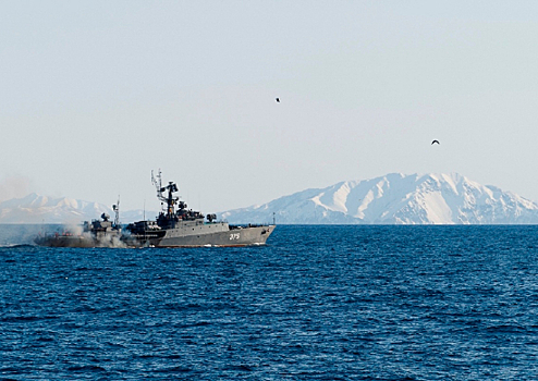 На Камчатке корабли ТОФ провели учение по ПВО
