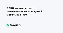 В США малыш играл с телефоном и заказал домой мебель на $1700