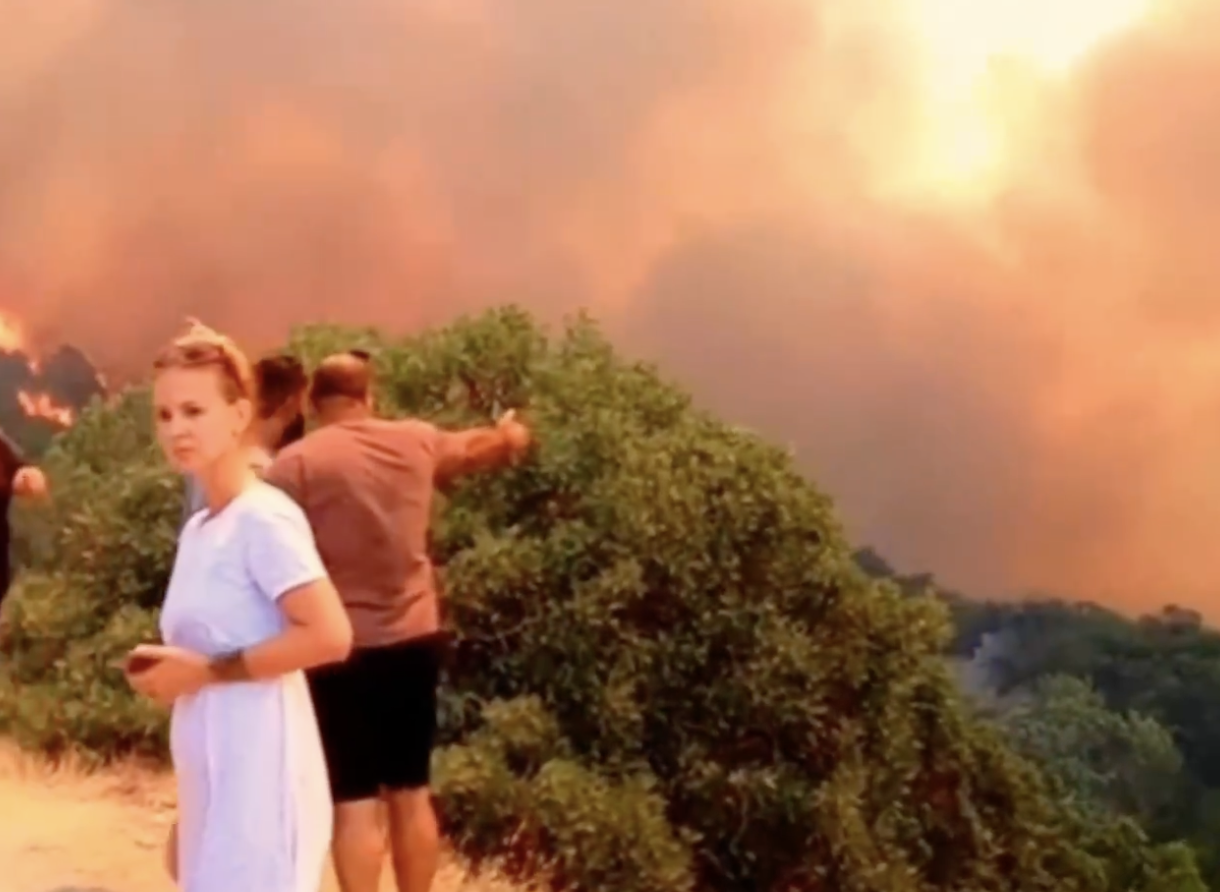 В Краснодарском крае возник пожар возле хутора Дюрсо