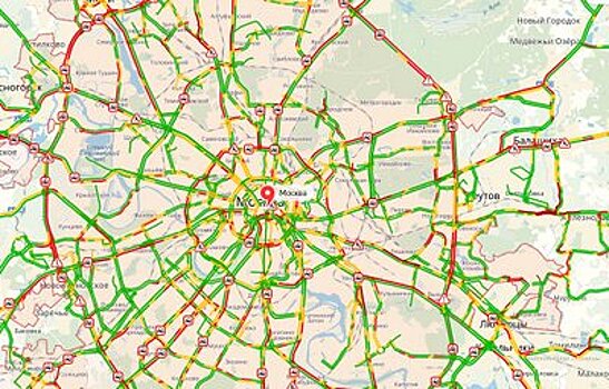Пробки в Москве достигли восьми баллов
