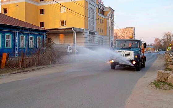 В Касимове и Рыбном начали дезинфицировать улицы