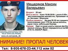 Волонтеры попросили помощи в розыске 28-летнего воронежца
