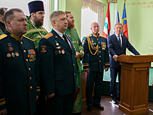 Омскому гвардейскому объединению РВСН вручено Георгиевское Знамя