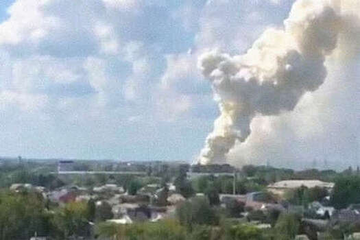 Shot: взрыв прогремел на кислородно-аккумуляторном складе у села Ачкасово