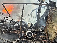 Крупное ДТП в Новосибирской области: столкновение фур вызвало пожар и затор на трассе