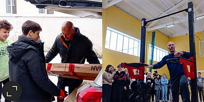 Блогер и телеведущий Денис Семенихин подарил калужской школе спорткомплекс