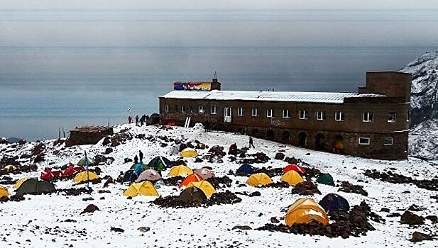 В Гудаури выпал снег