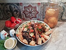 Баранина с айвой (по мотивам рецепта Сталика Ханкишиева)