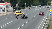 Смертельная авария с 62-летним мотоциклистом попала на видео