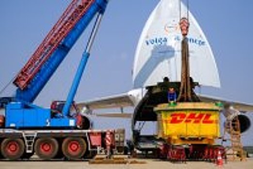 Ан-124 доставил из Германии в Бразилию барабан для измельчителя железной руды