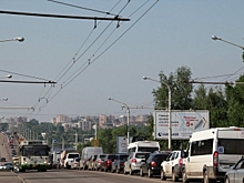 Пробку за Волгой сегодня устроили иногородние автолюбители