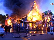 Пожар площадью 400 кв метров произошел в кафе на МКАД