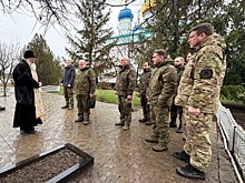 В монастыре города Токмака установили памятник гвардейцам 1430-го полка