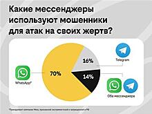 Почти 70% мошеннических атак в мессенджерах происходят в WhatsApp