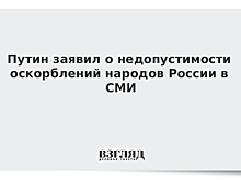 Путин заявил о недопустимости оскорблений народов России в СМИ