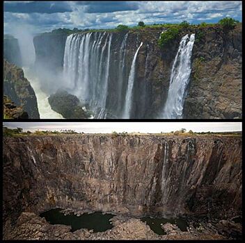 Водопад Виктория остался без воды