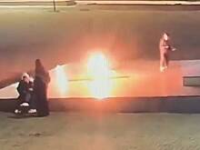 Российские школьники подожгли Мемориал славы