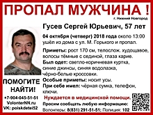 Объявлен сбор для поиска 57-летнего Сергея Гусева