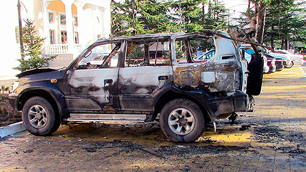 Владелец сгоревшей в Цхинвале машины рассказал свою версию ЧП