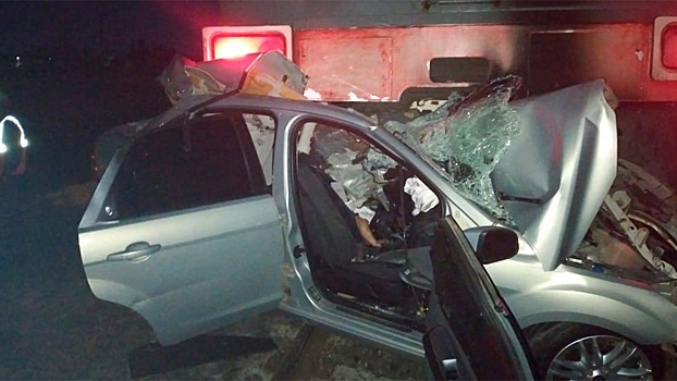 В Башкирии при столкновении грузового поезда с автомобилем погибли два человека