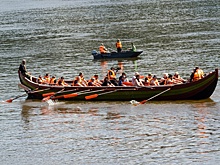Аналог ладьи-драккара викингов спустили на воду в Нижегородской области