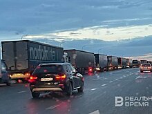 На трассе М-7 в Казани образовалась огромная пробка