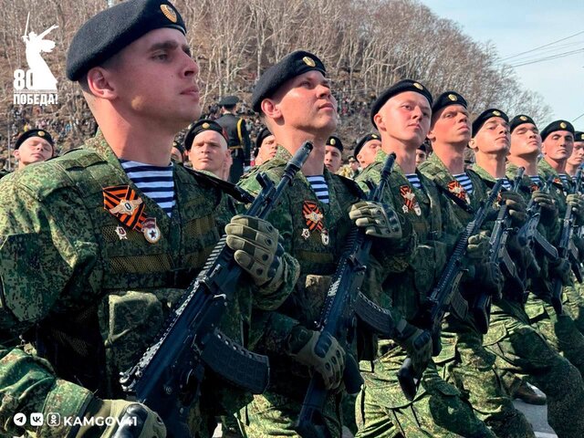 Первый парад в России в честь 80-й годовщины Победы прошел в Петропавловске-Камчатском