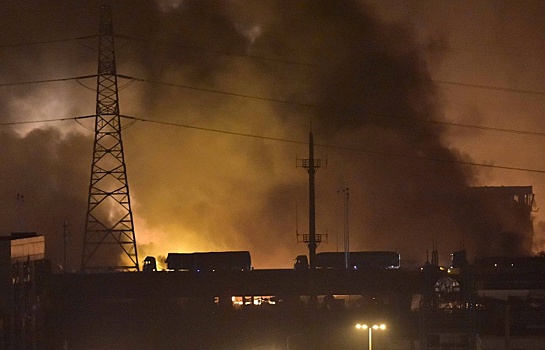 Пожар на заводе в Китае