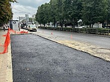 После замены теплосетей на улице Ставропольской в Краснодаре укладывают новый асфальт