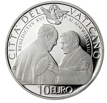 10 евро в честь годовщины смерти папы Бенедикта XVI