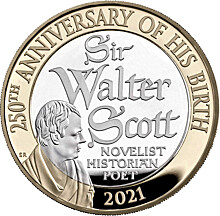 Вольтер Скотт на 2 фунтах Великобритании: 250 лет со дня рождения поэта