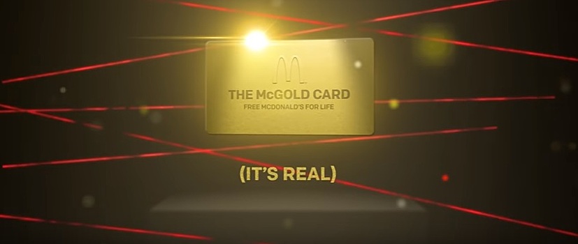 Макдоналдс разыгрывает купон на бесплатное питание в сети на всю жизнь