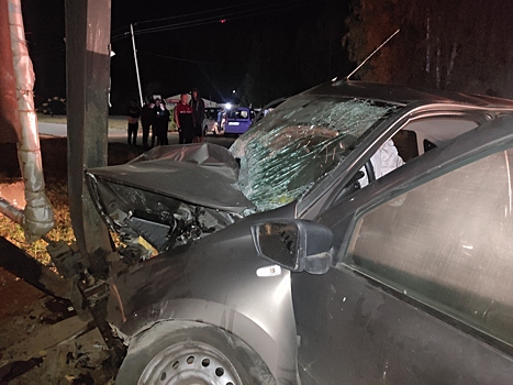 В Удмуртии в результате наезда автомобиля на опору теплотрассы погиб 27-летний пассажир «Лады»